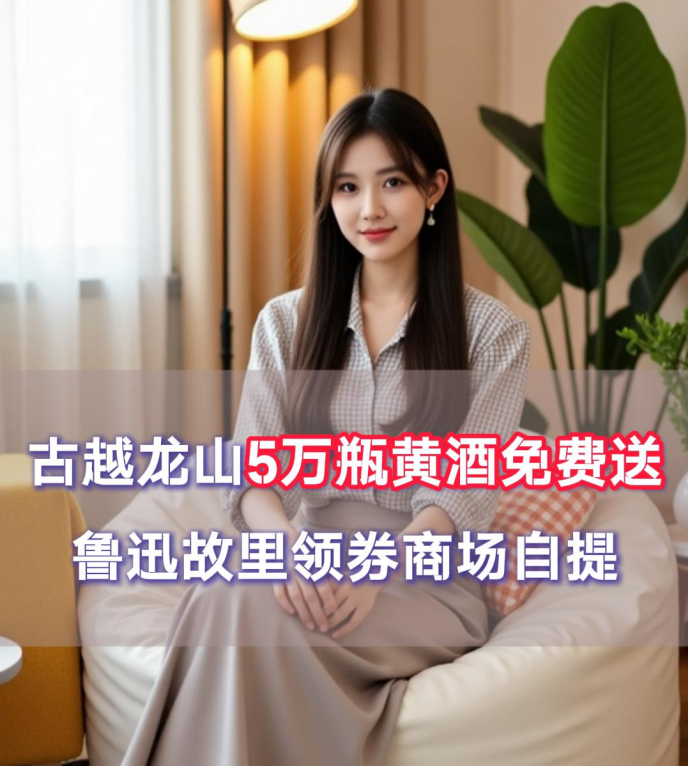 爱酒突发：古越龙山5万瓶黄酒免费送！鲁迅故里领券商场自提