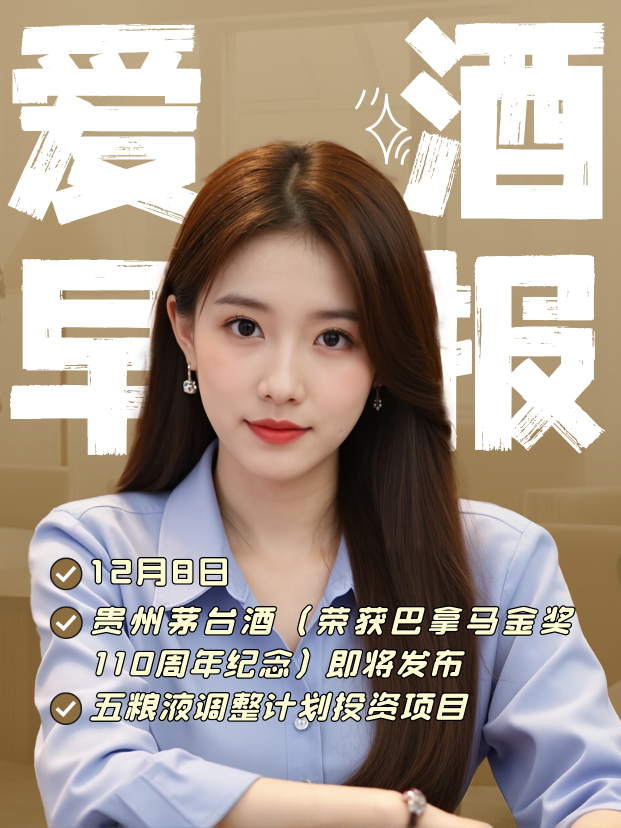 爱酒早报：贵州茅台酒（荣获巴拿马金奖110周年纪念）即将发布；五粮液调整计划投资项目