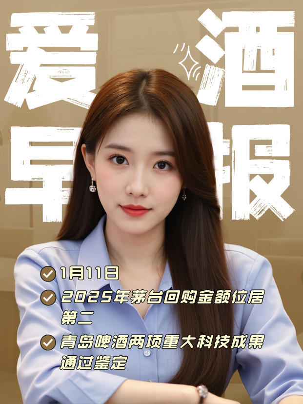 爱酒早报：2025年茅台回购金额位居第二；青岛啤酒两项重大科技成果通过鉴定